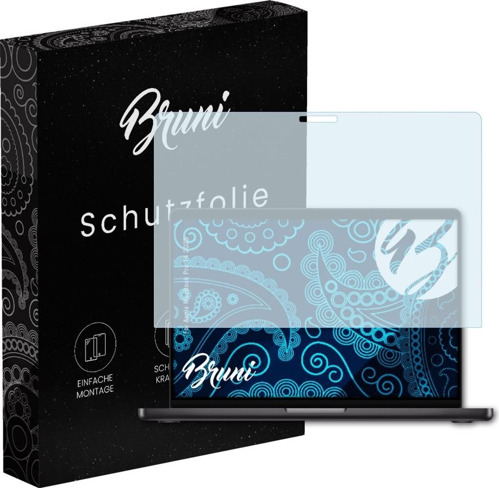 Bruni Basics-Clear 2x Schutzfolie kompatibel mit Apple MacBook Pro 14 (2025) Folie
