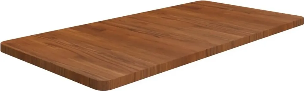 Plan de Toilette Bois Massif Marron Foncé 100x50x2,5 cm Traité