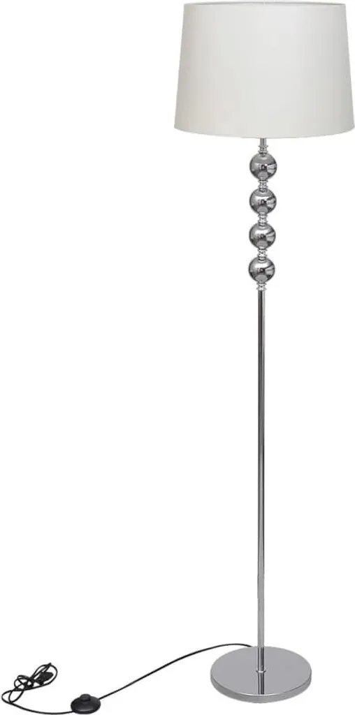 Lampadaire blanc design avec éclairage tamisé pour coin lecture