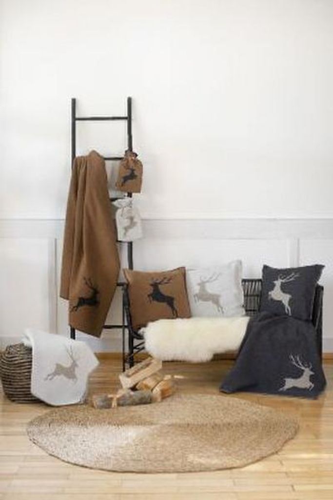 David Fussenegger Wohndecke Sylt 'Hirsch' 140 x 200 cm Braun