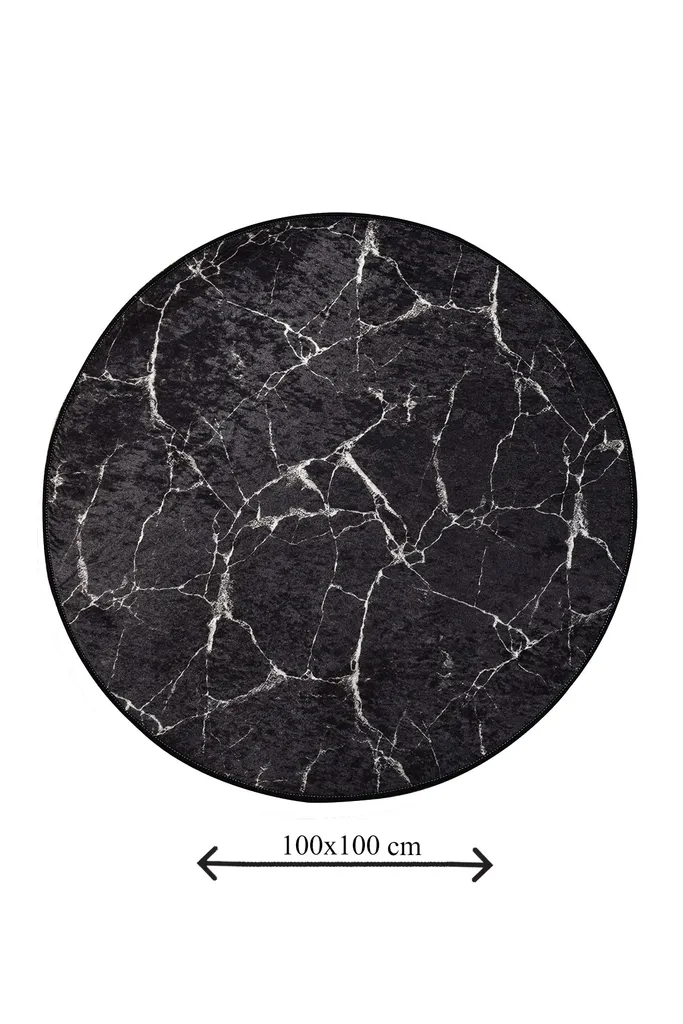 Mijolnir, Marble Djt, tappetino da bagno, multicolore, poliestere, 100 x 100 cm - 3