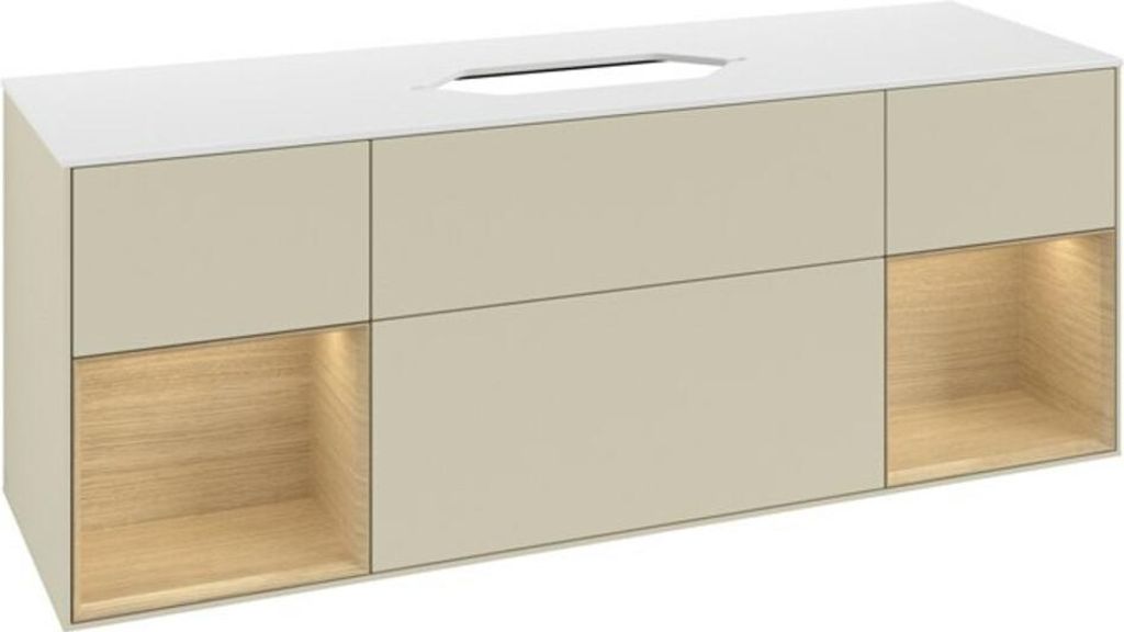 V&B Waschtischunterschrank Finion 160x60,3x50,1cm, Reg Oa ven, si Gr m Lac