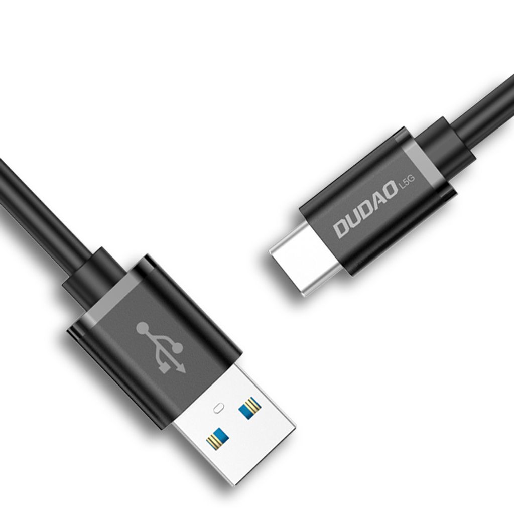 Dudao USB - USB Typ C Super Fast Charge-Kabel 1 m schwarz (L5G-Schwarz)