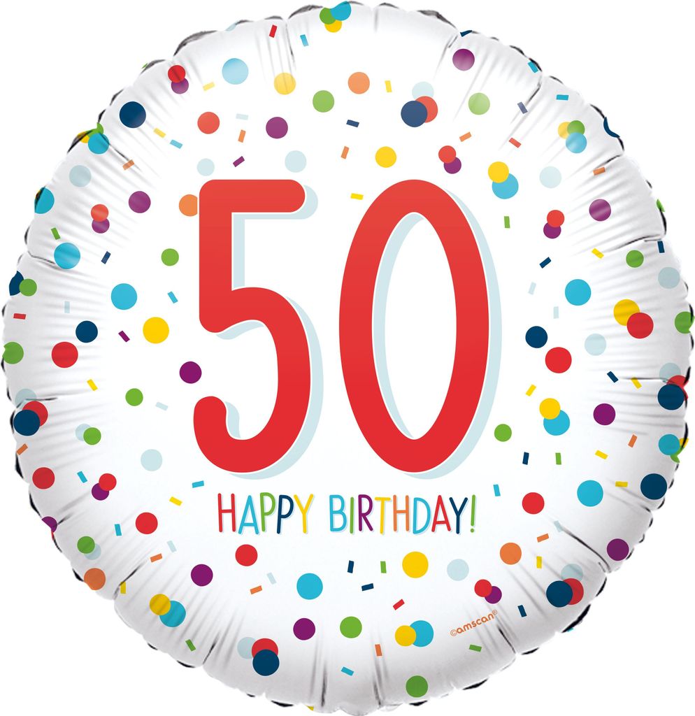 Amscan Confetti Birthday 50 0 0 STK