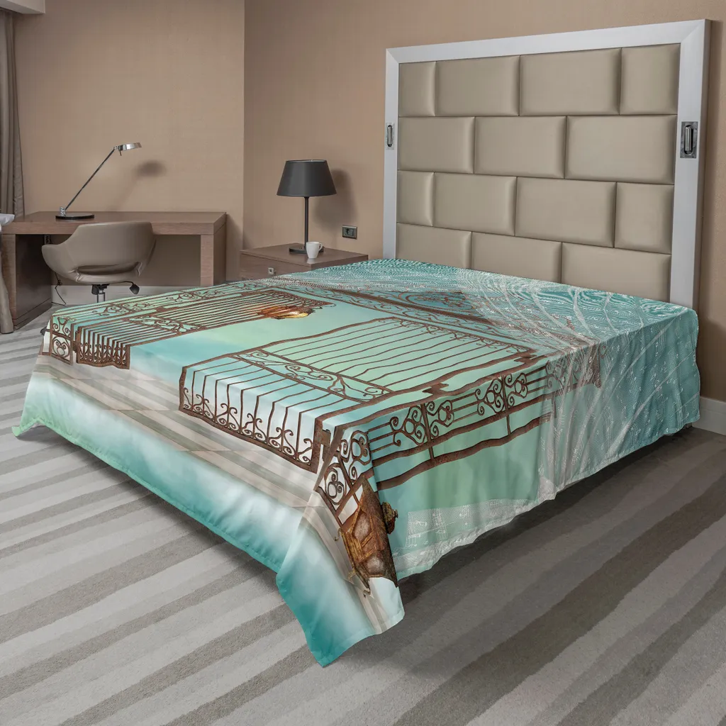 Lenzuolo Sopra ABAKUHAUS Retrò Verde Acqua 266x260 cm | Design Old Gate