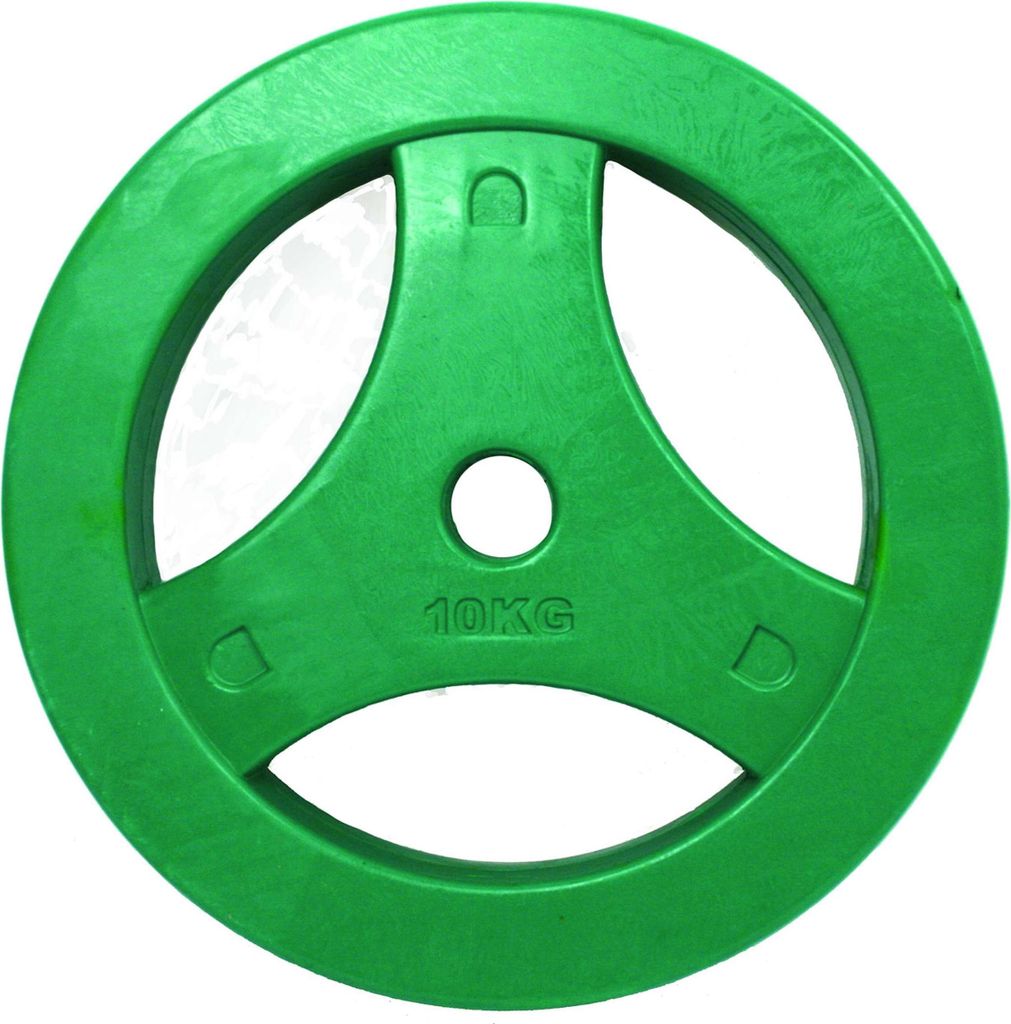 Tunturi Aerobic Hantelscheibe – Kurzhantelgewichte – 1x 10 kg – 30 mm – Grün
