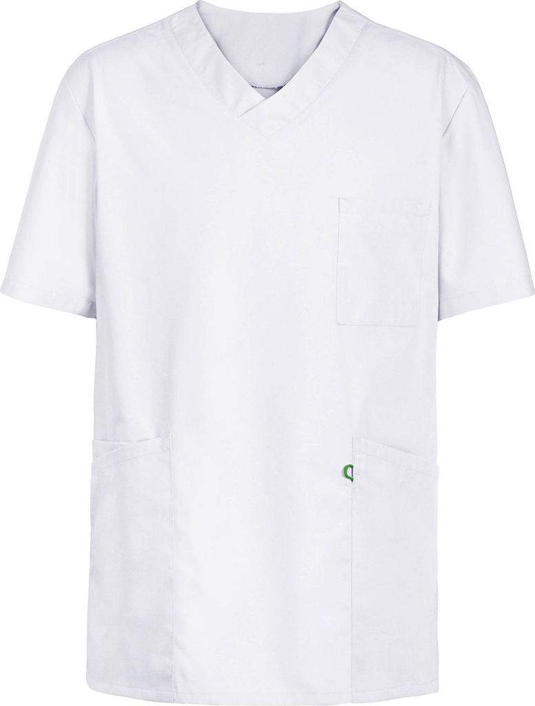 Greiff CARE uni Schlupfkasack Kurzarm V-Neck Regular Fit Weiß XL