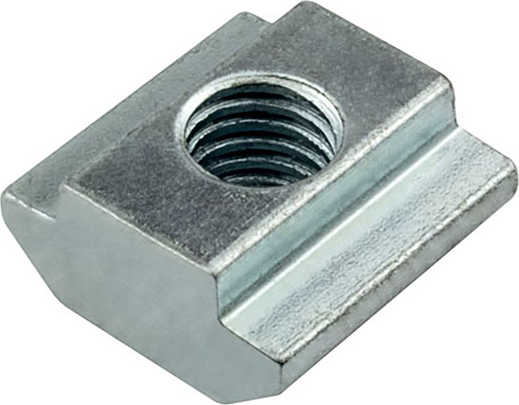 Edelstahl Nutenstein schwer Gleitmutter M8 Nut 10 für Aluprofil 45-er - 100 Stück