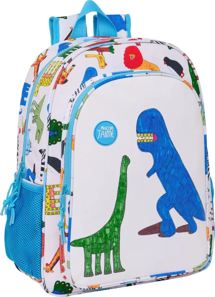Grand sac à dos d'école Algo Jaime Blanco - Cartable robuste 42 cm