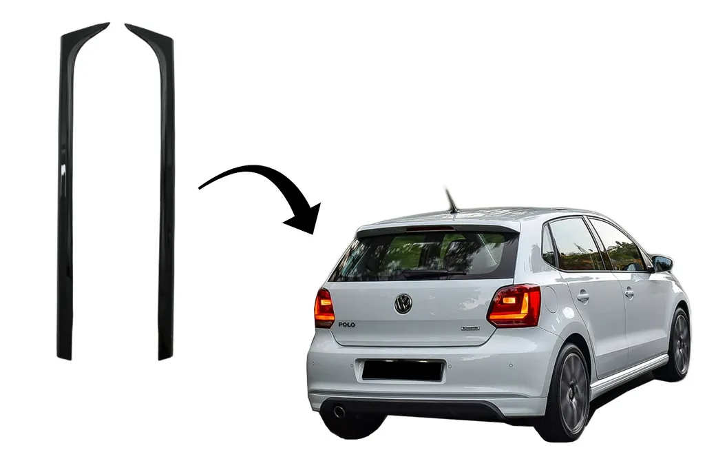 Becquet de hayon noir brillant style GTI pour VW Polo 6R MK5 2009-2018