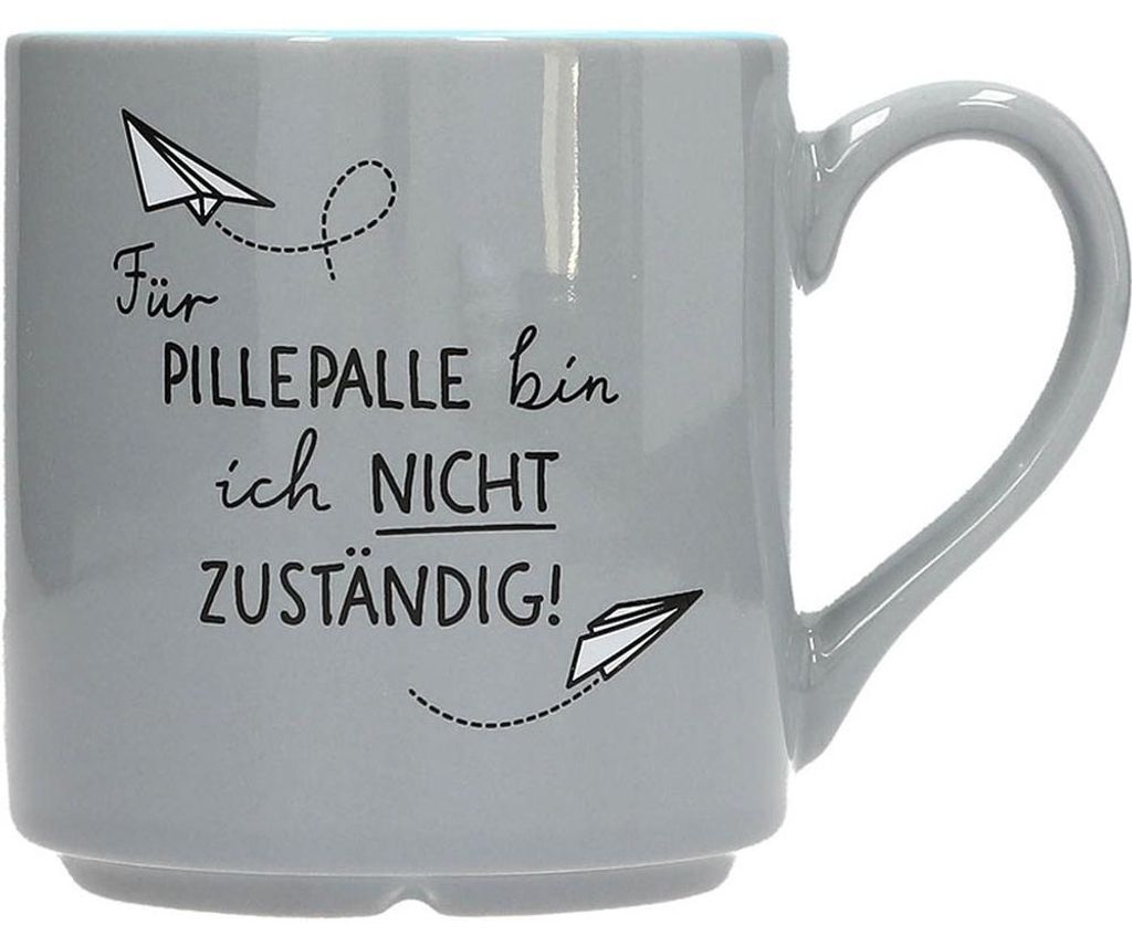 Depesche Porzellantasse mit Spruch grau 300 ml - Geschenkbecher