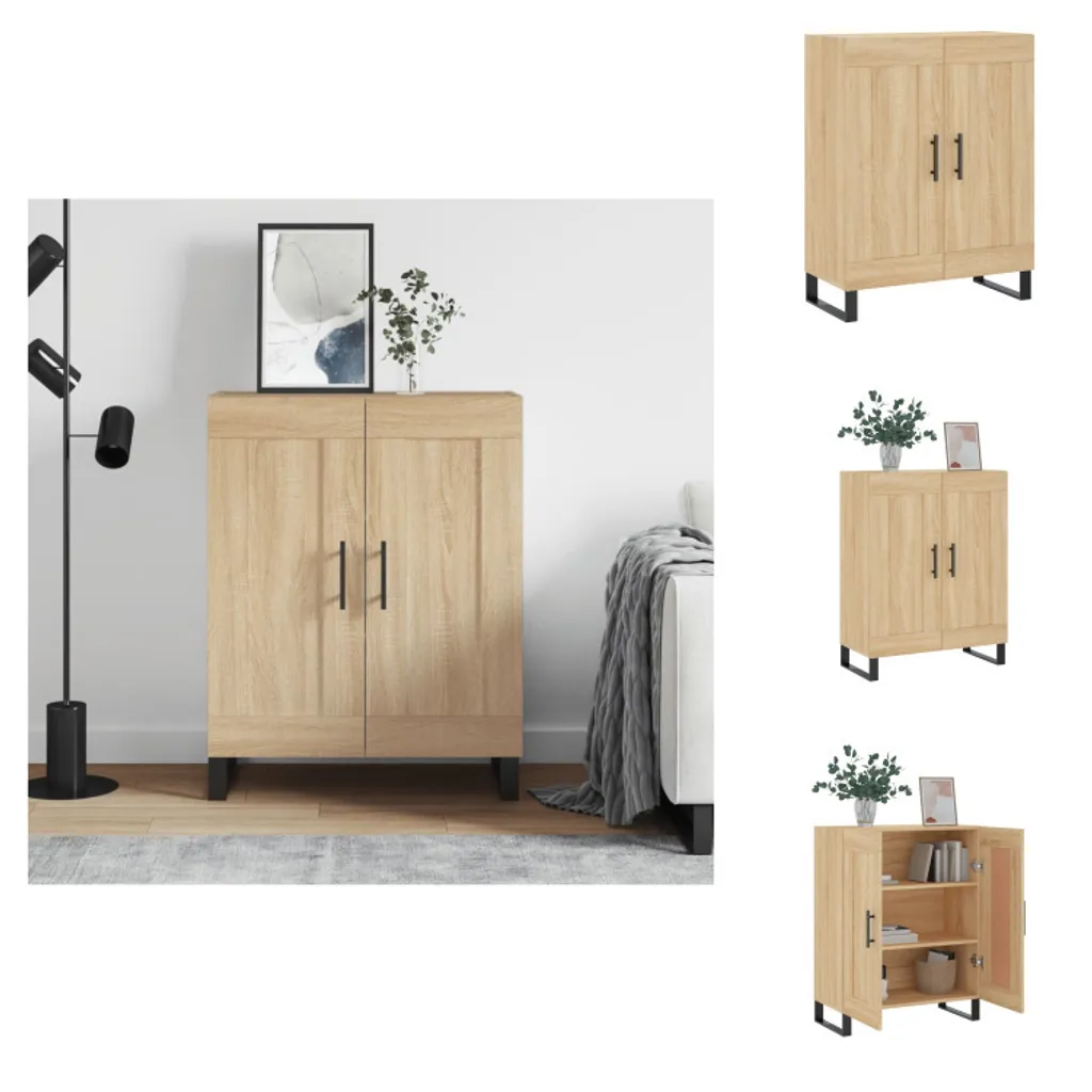vidaXL Credenza Sonoma-quercia 69,5x34x90 cm materiale a base di legno - Credenze