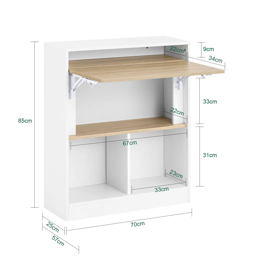 Table pliante avec armoire idéale pour petit espace et télétravail - 4