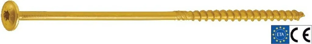 25 Viti GPR per Legno 10x200 TH T50 - Qualità da Ferramenta Storica