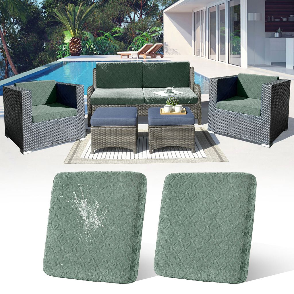 2 Stück Outdoor Kissen Wetterfest Sofabezug Wasserdicht Sofa Sitzkissenbezug Outdoor Sofa Überzug Bezüge Für Gartenpolster Sofa Cushion Cover S...