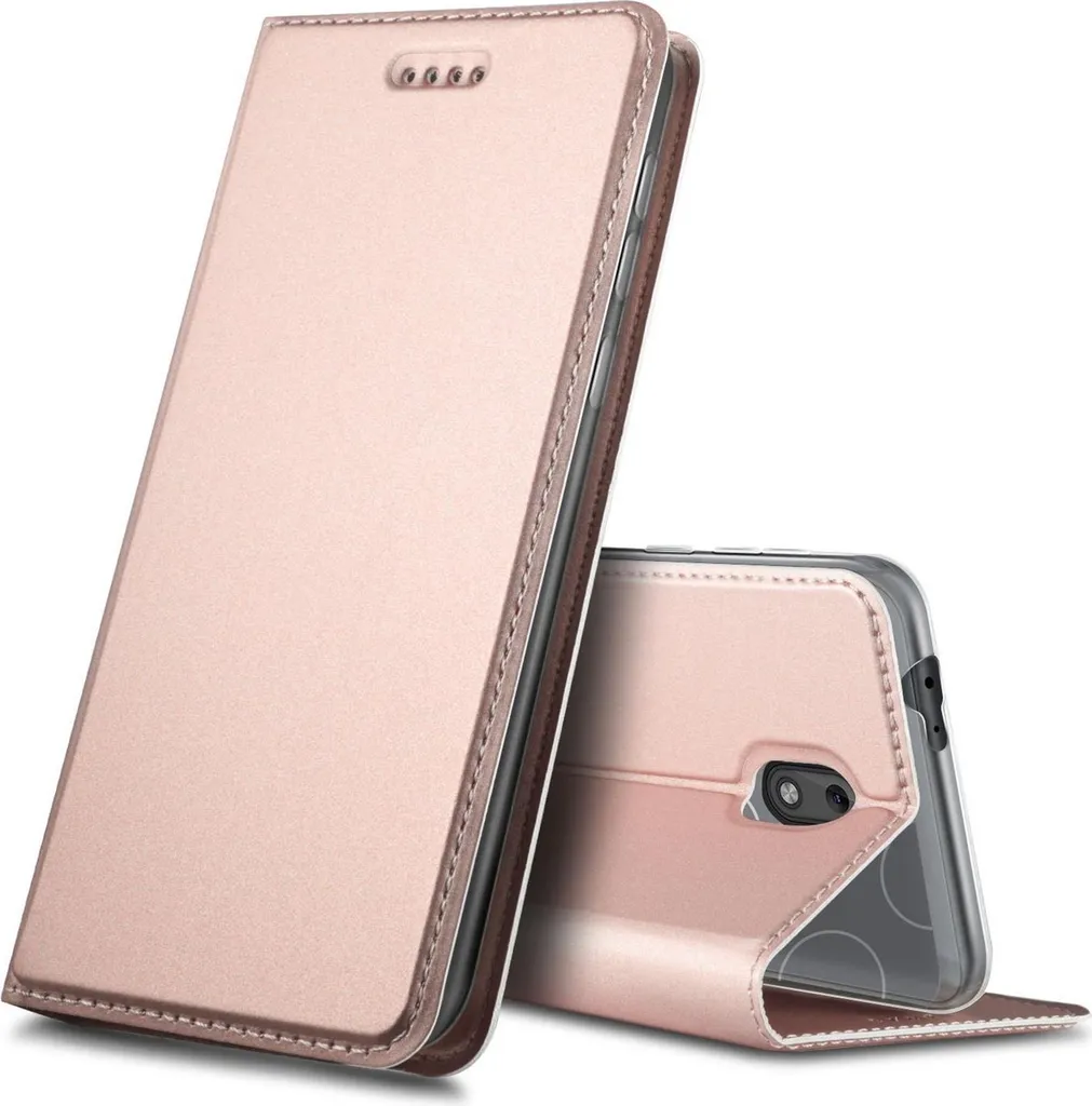 Cover Nokia 2 a Libro: Custodia Protettiva Anti-Shock Slim Flip