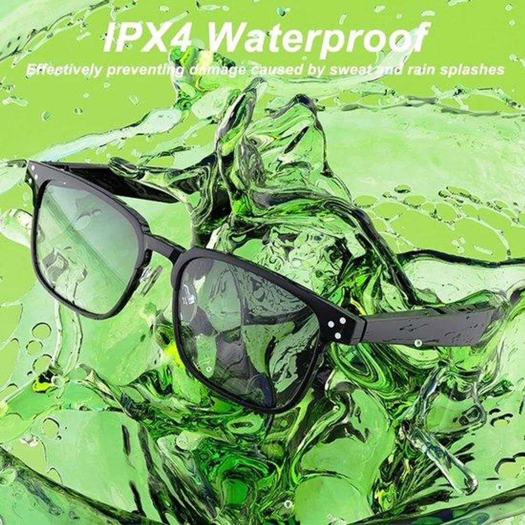 Lunettes intelligentes IPX4 avec Bluetooth 5.3 et son stéréo immersif