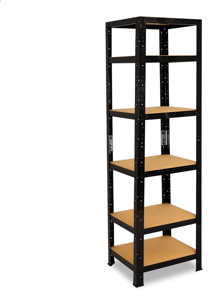shelfplaza BLACK 200x40x40 cm ťažký regál v čierna s 6 Obrázok produktu 