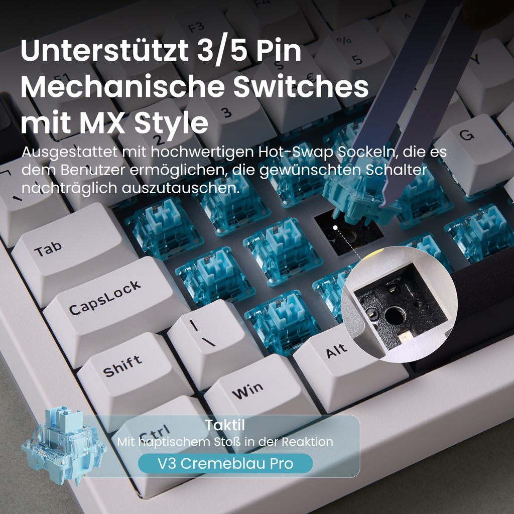 Akko 5075B Plus RGB Gaming Mechanische Tastatur 75% Produktbild 3