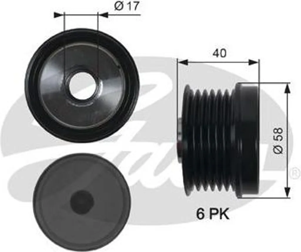 Roue libre pour alternateur Volvo et Ford Mondeo - Modèle OAP7158