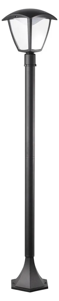 Luminaire poteau Selene aluminium noir mat 100 cm douille E27 LED