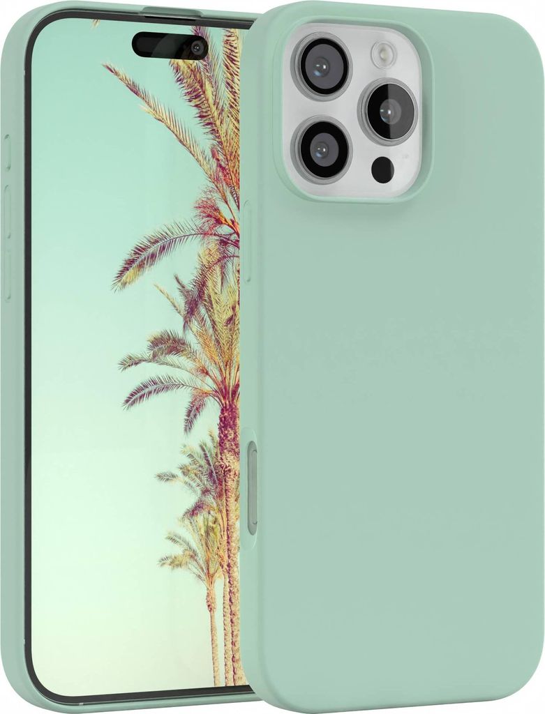 EAZY CASE Silikonhülle für Apple iPhone 16 Pro Max Silikon Backcover Schutz in Grün