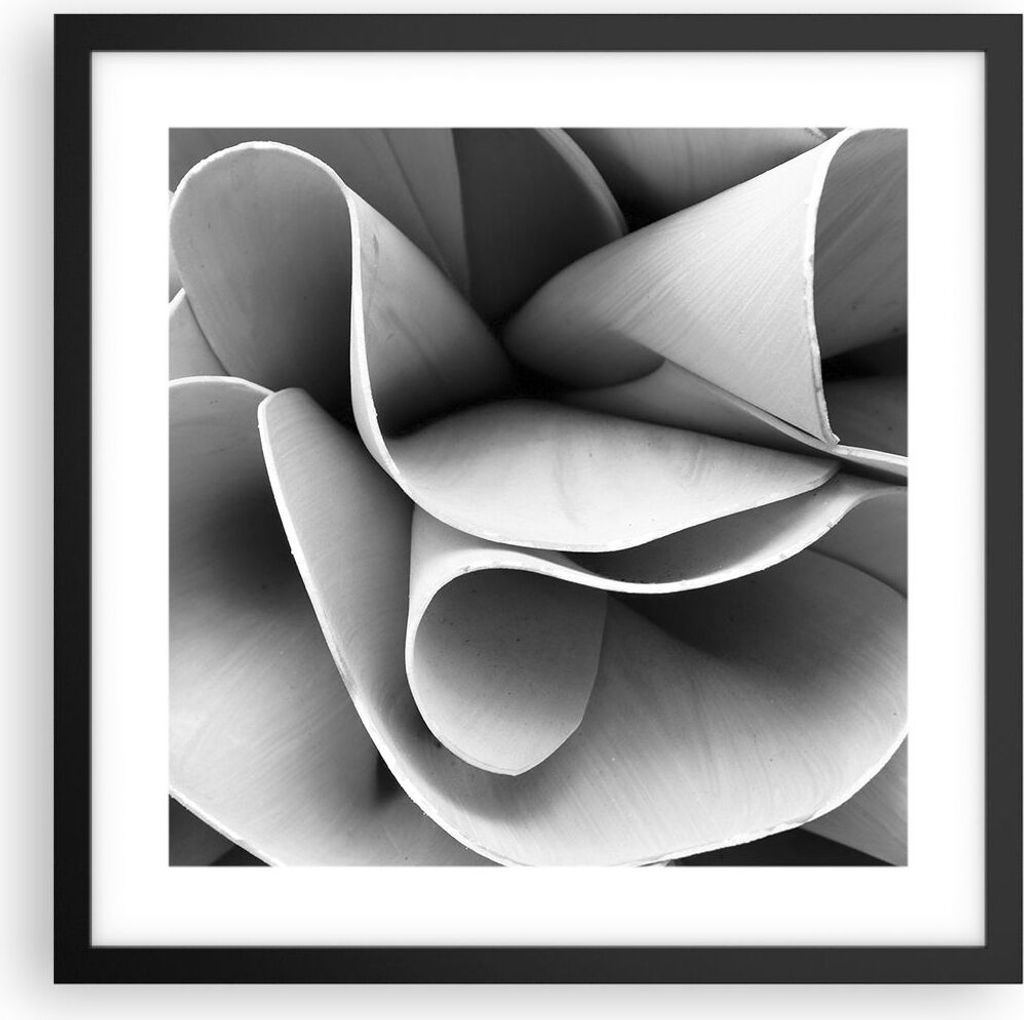 Gerahmtes Poster - Schwarzer Rahmen - Material Ornament Stück - 40x40 cm - Wand Bild - Wanddeko - Wandbilder - Kunstposter - Wandposter - Bilderra...