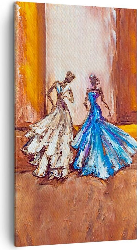 Bild auf Leinwand - Leinwandbild - Einteilig - Frauen Kleider Öl - 45x80cm - Wand Bild - Wanddeko - Wandbilder - Leinwanddruck - Bilder - Wanddeko...