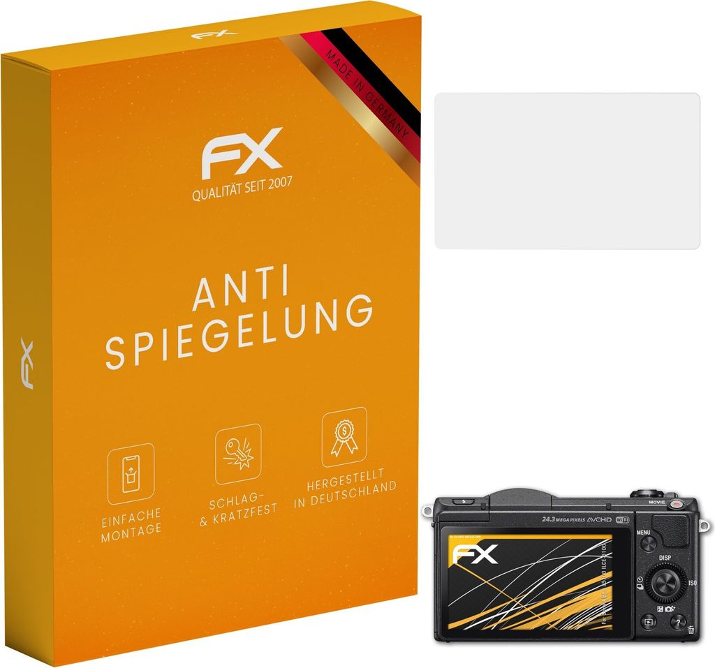 atFoliX FX-Antireflex 3x Schutzfolie kompatibel mit Sony Alpha a5100 (ILCE-5100) Displayfolie