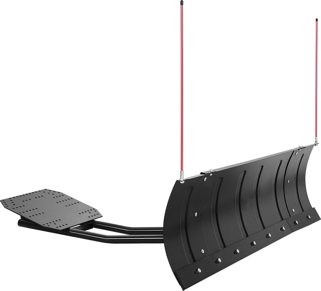 Schneepflug für ATV/UTV - Schneeschild 109/152 cm - Verstellbar - Schnell abnehmbar - Universelle Montage - Stahlklinge - Mit Gummiklappen