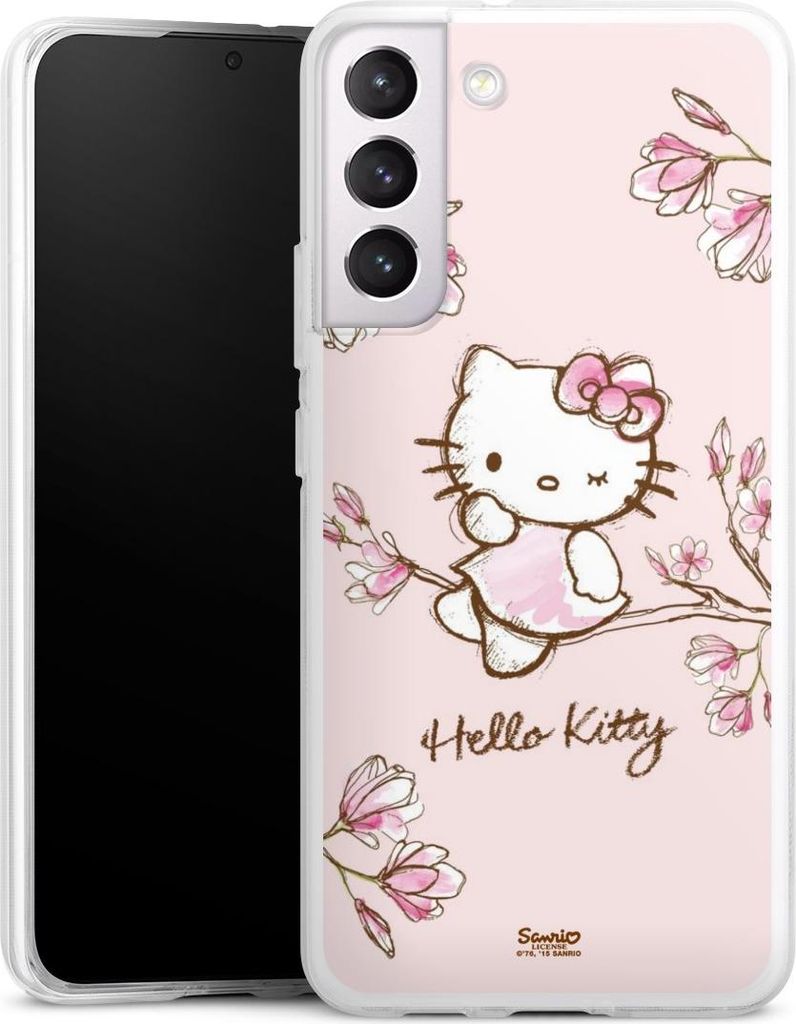 DeinDesign Handyhülle für Samsung Galaxy S22+ Silikon Hülle Case Smartphone Schutzhülle Fanartikel Hanami Hello Kitty