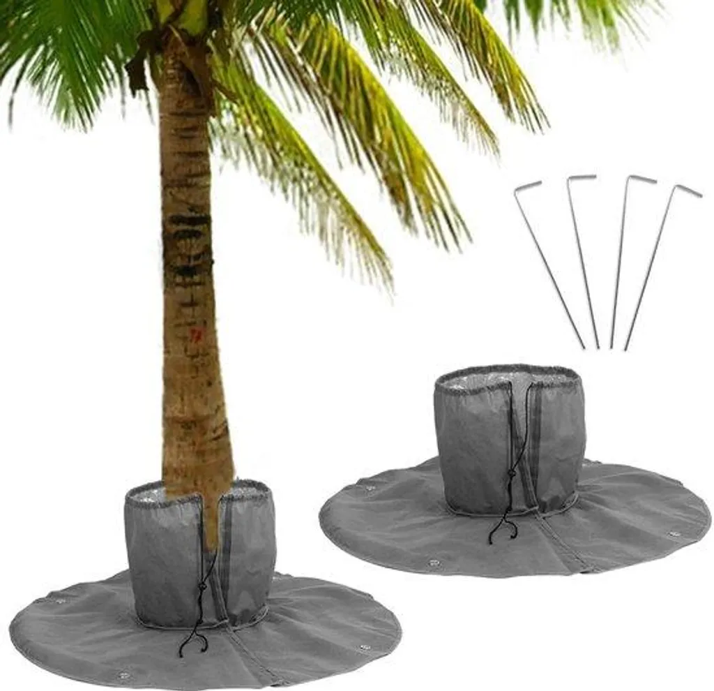 Housse d'hivernage pour palmier et arbuste avec kit de fixation au sol