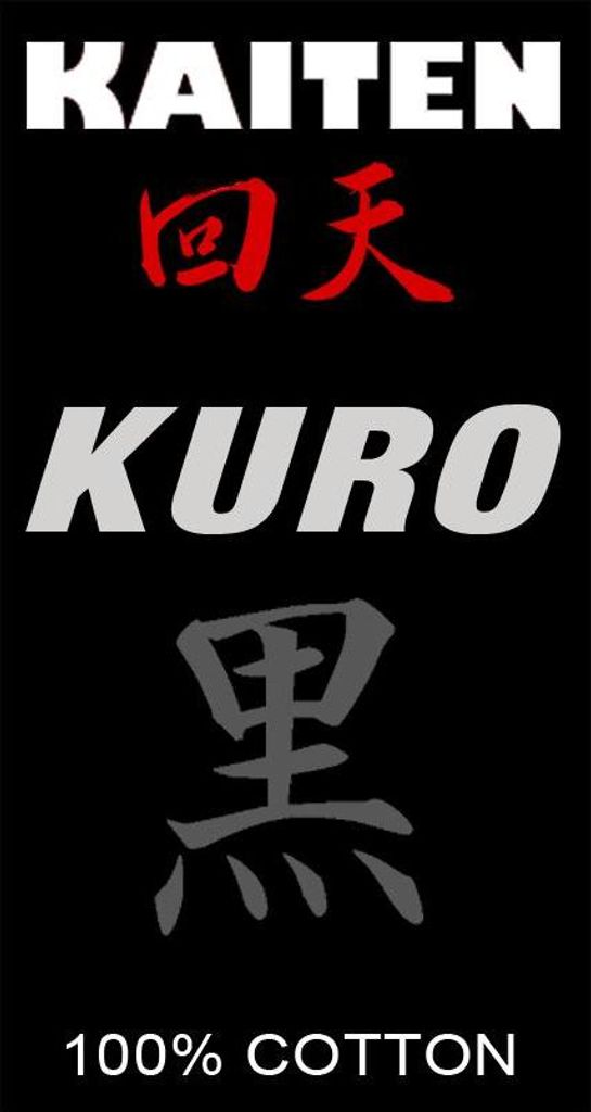 KAITEN Karateanzug Kuro - Karate Gi schwarz 9 oz Baumwolle - Moderner weiter Schnitt - Größe 130 cm