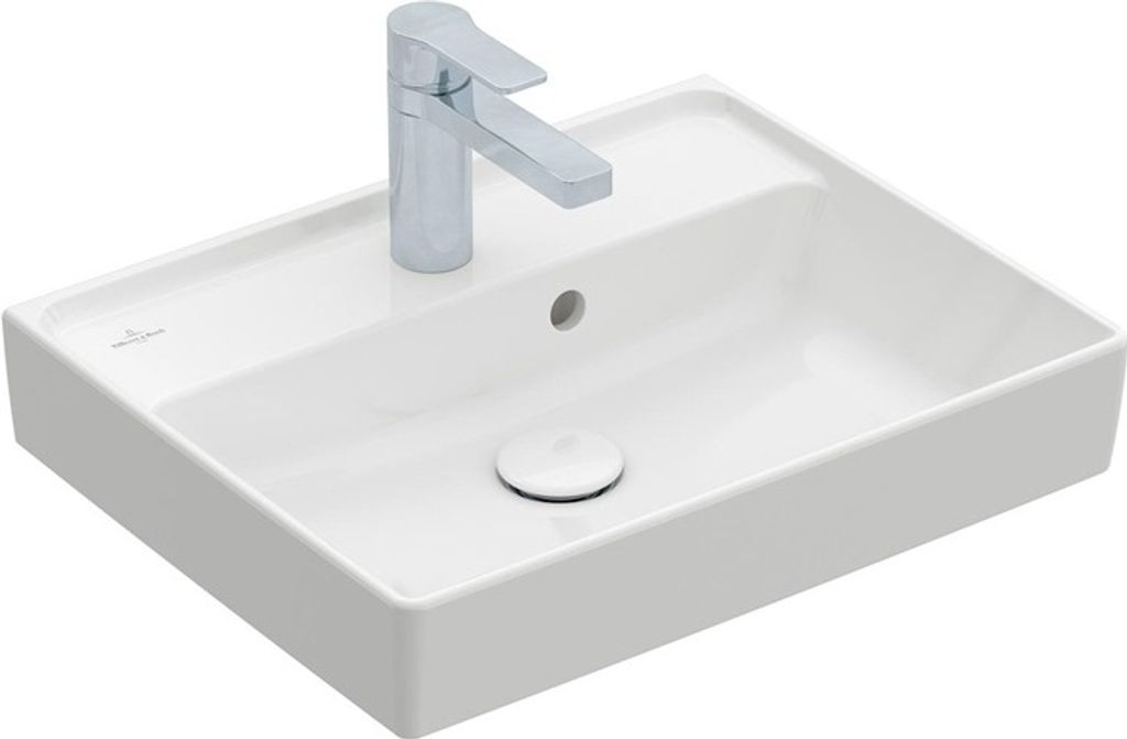 Villeroy & Boch Collaro Handwaschbecken, 1 Hahnloch, mit Überlauf, geschliffen, 500x400mm, 43345GR1