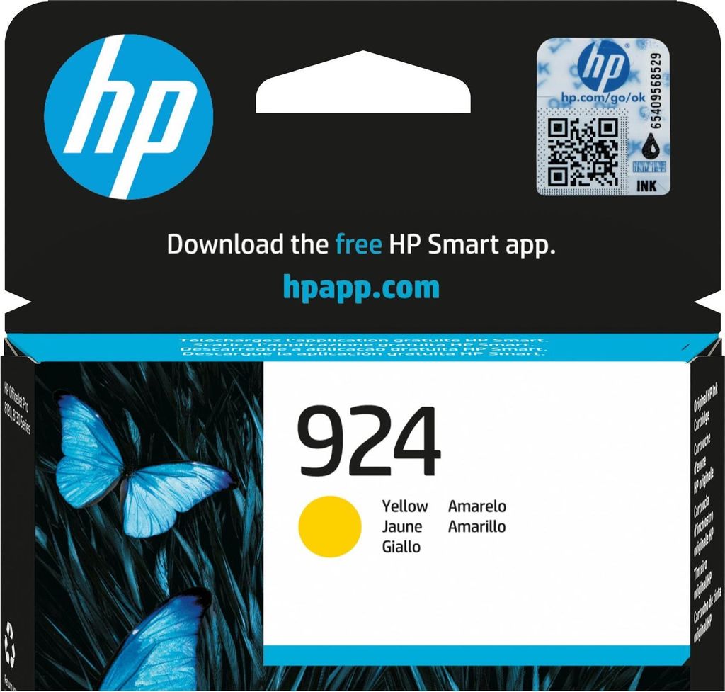 HP 924 Gelb Original Druckerpatrone, Standardertrag, Gelb, Produktbild 