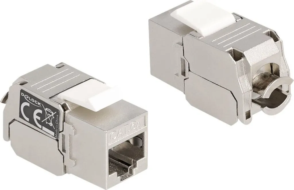 Module Keystone RJ45 Cat.6A blindé Delock avec indicateur LED intégré
