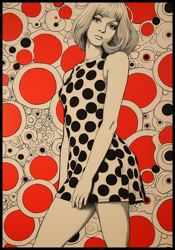 Plakat 68x98cm Rote Punkte