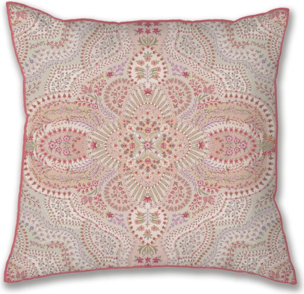Pip Studio Zierkissen Moon Flower Square Cushion Farbe Hellrosa Größe 53x53