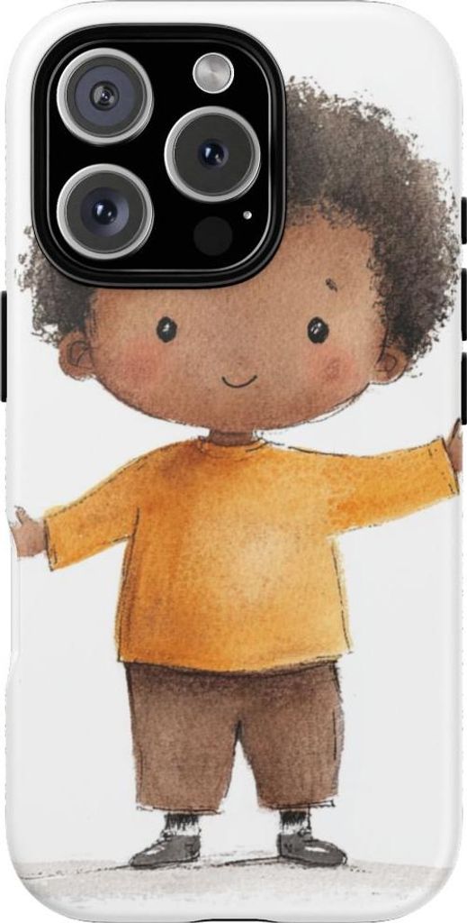 Niedliche Aquarell-Kinderzeichnung – Handyhülle Kompatibel mit iPhone 16 Pro