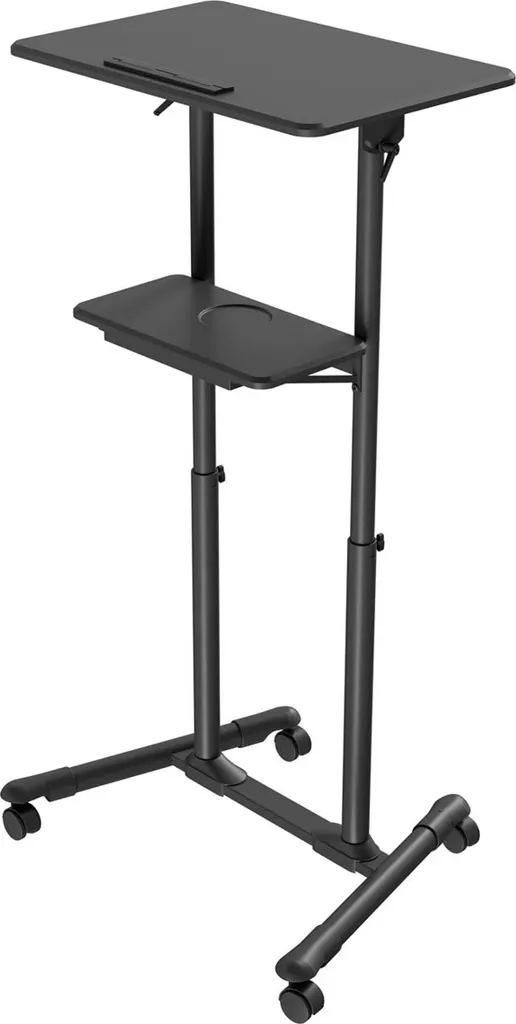 Support de Présentation Gembird Mobile - Tablette Ajustable avec Roues