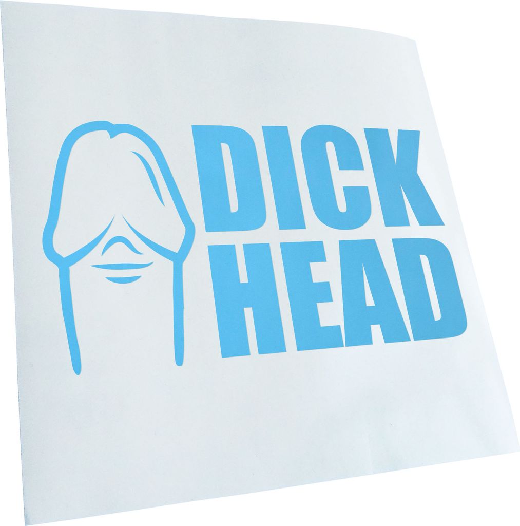 Kiwistar - Autoaufkleber - Dickhead Dick Head - Lichtblau - 40x22cm - Aufkleber für Auto, Laptop, Fahrrad, LKW, Motorrad Mehrfarbig JDM Decal Racing