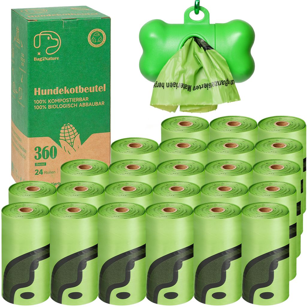360pcs Sacs à déjections canines avec distributeur Sacs à Image du produit 