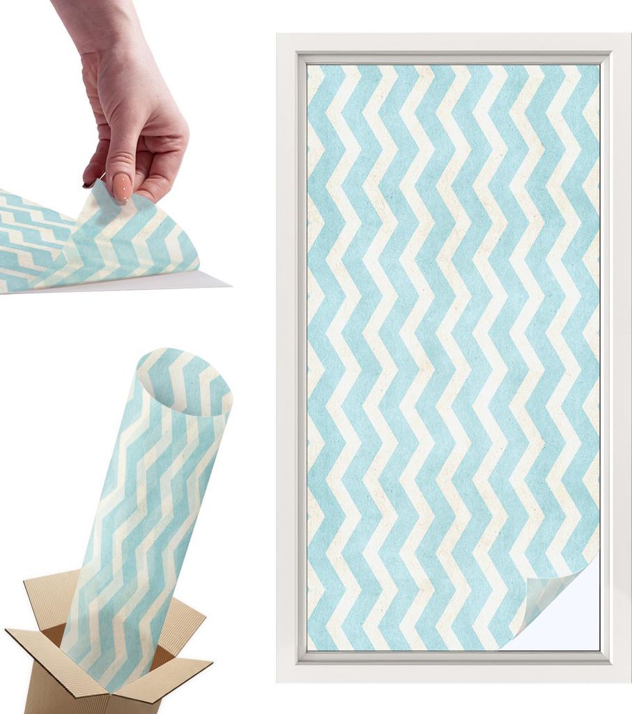 Buntglasfolie für Fenster – 100x50 cm – Stained-Glass-Fensterfolie, dekorativ & blickdicht – Selbstklebende Glasdekorfolie im Buntglas-Desig...