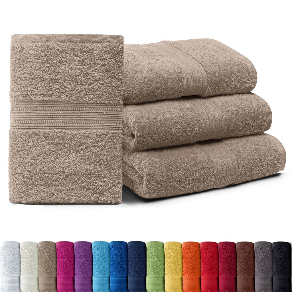 4er-Set ARIZONA Handtuch-Serie von AR Line – 100% Baumwolle, 500 g/m², 4er-Set Saunatücher XXL 100x200 cm, Beige
