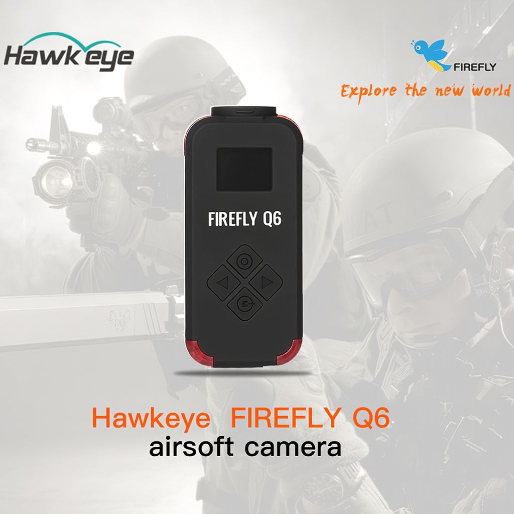 Firefly Q6 Airsoft Kamera 120° Weitwinkel 2.5K HD Action Camera OLED Bildschirm 