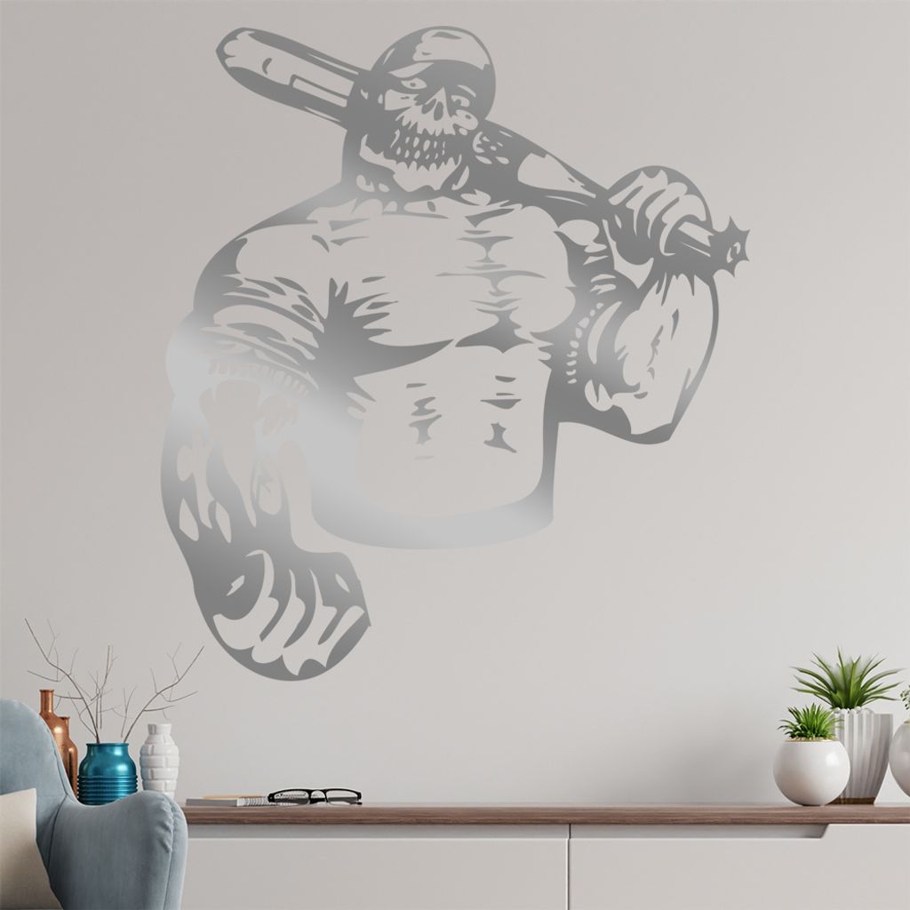 Baseball Untoter Wandtattoo in 6 Größen - Wandaufkleber Wall Sticker - Dekoration, Küche, Wohnzimmer, Schlafzimmer, Badezimmer