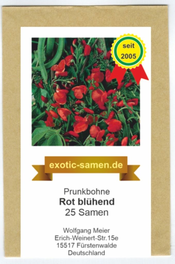 Die 'Feuerbohne' (Phaseolus Coccineus), In Österreich Auch 'Käferbohne