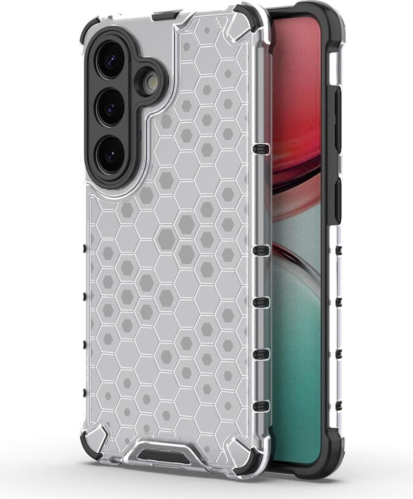 Mobigear Honeycomb Samsung Galaxy S26 Hülle Hardcase Backcover Stoßfest - Weiß
