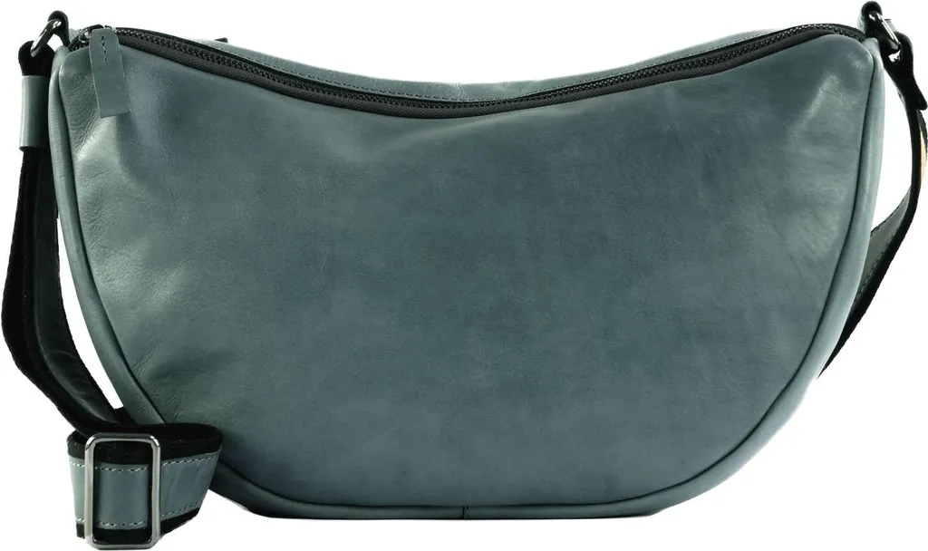 Borsa a Tracolla Harold's Caugio Blue Grigio Cadetto - Pelle Office