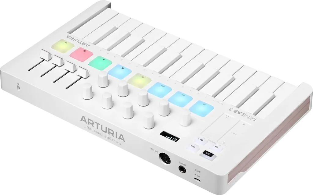 Clavier MIDI USB Arturia MiniLab 3 Blanc 25 Notes pour MAO et Studio - 6